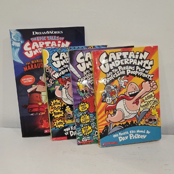 Dav Pilkey Captain Underpants Book Lot Bundle (Set of 4) - Picture 13 of 13